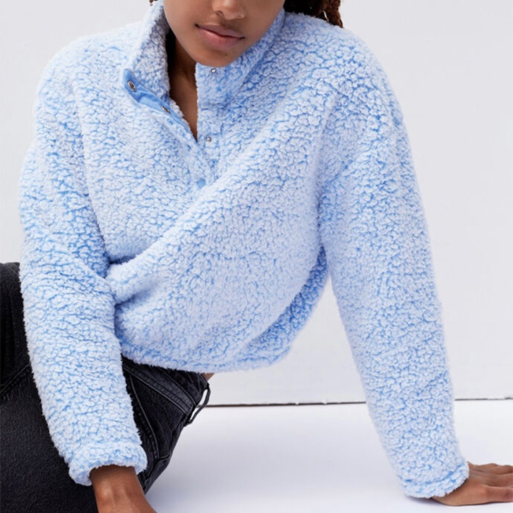 PacSun Simone Sherpa Henley Sweatshirt